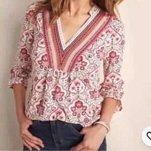Matilda Jane Heart to Heart Daydream Floral Medallion Blouse Womens *NO SZ TAG